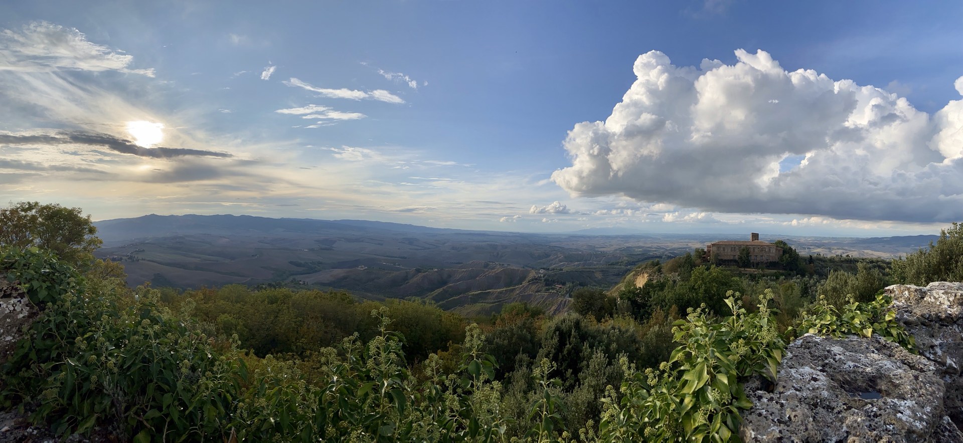 The countryside seen from Volterra — destination context, not a photograph of the featured accommodation